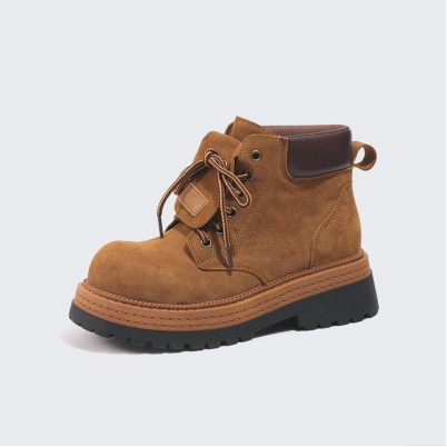 Stylish women's short combat boots