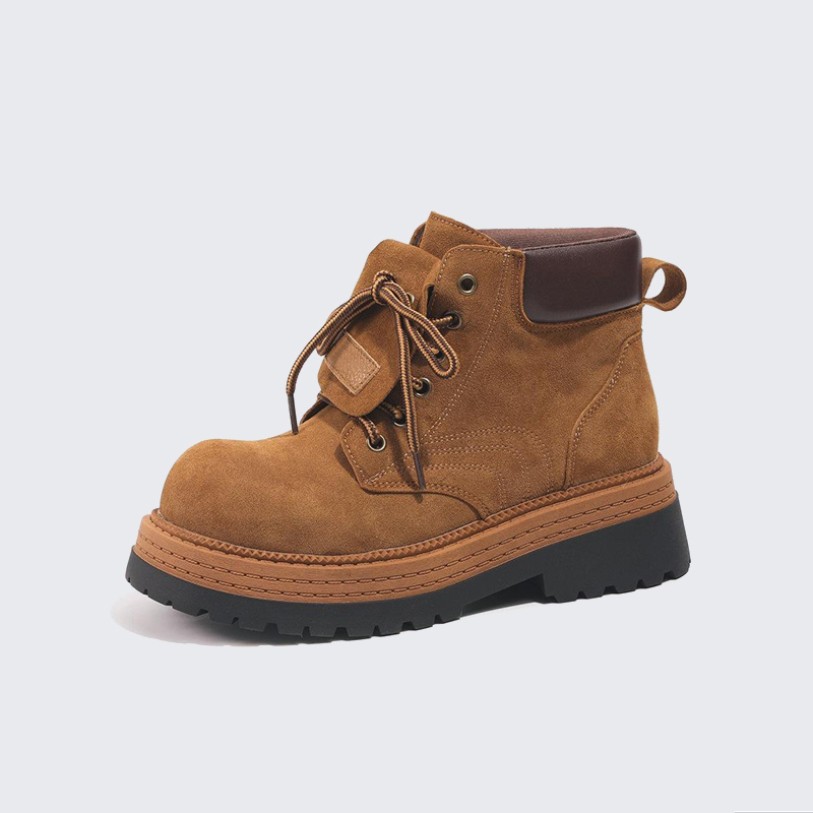 Stylish women's short combat boots