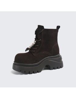 Women's platform-soled Martin boots