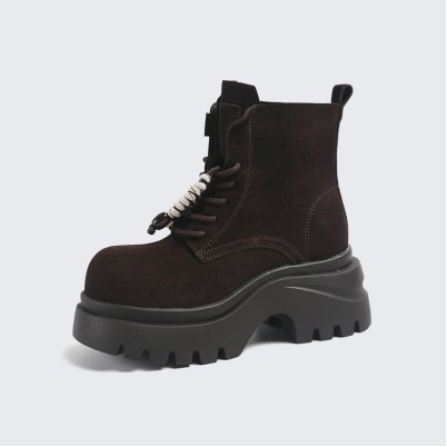 Women's platform-soled Martin boots