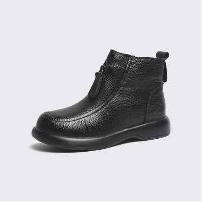 Women's warm wool-lined soft-soled ankle boots