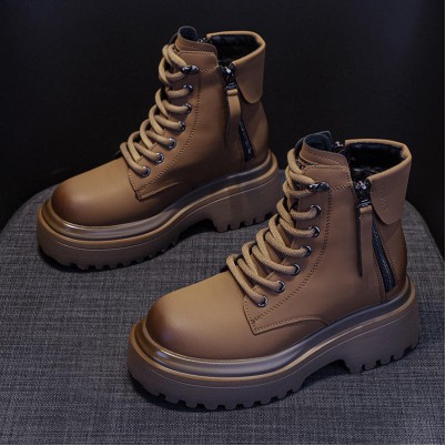 Casual platform lace-up women's Martin boots