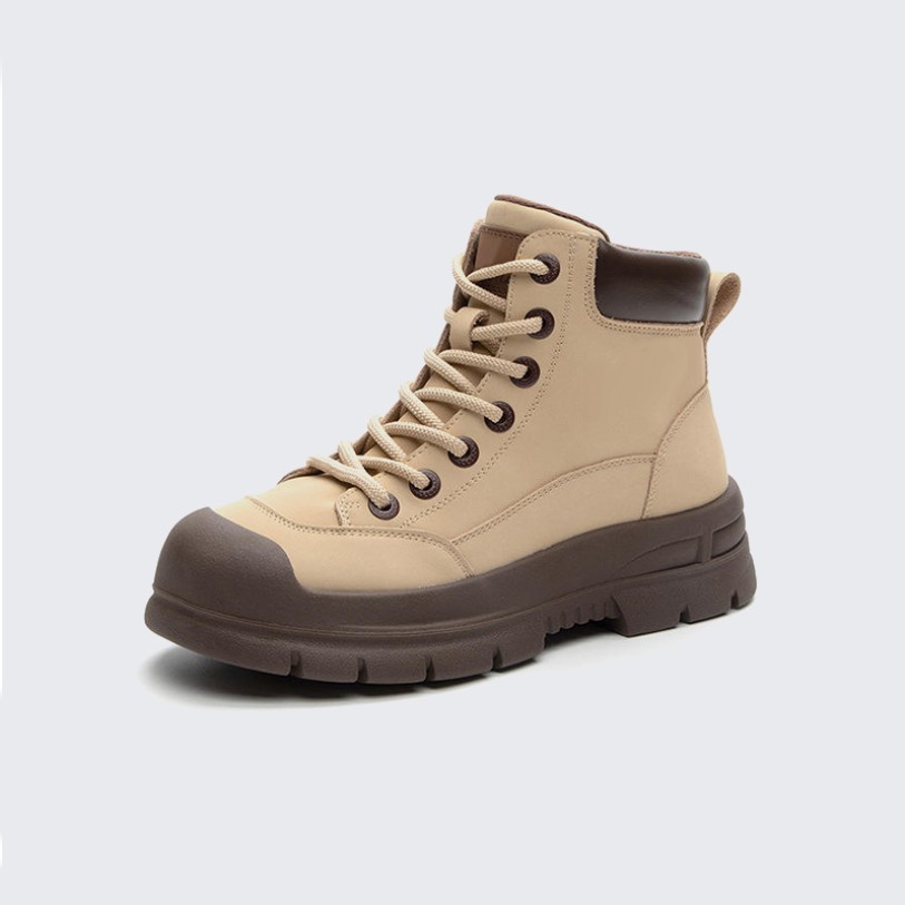 American-style platform heeled ankle boots for women