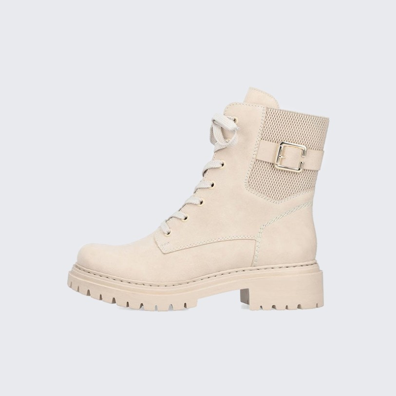 White lace-up women's genuine leather Doc Martens boots