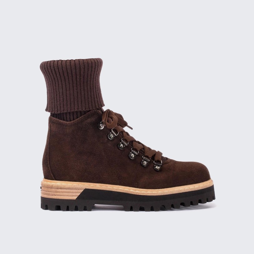 Italian handmade black matte leather women's boots