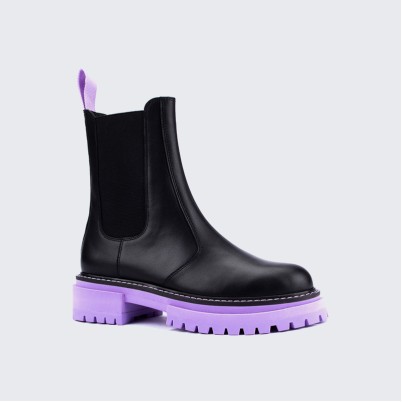 Colorful platform women's Chelsea ankle boots