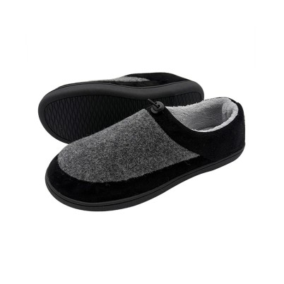 Adjustable buckle suede memory foam warm slippers