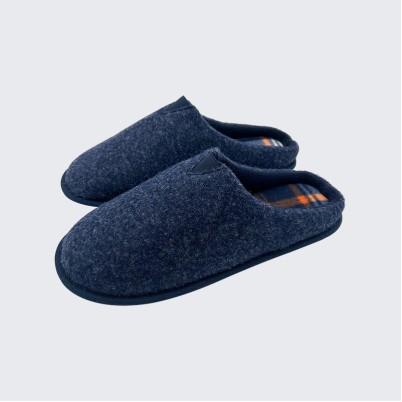 Felt checkered slip-on warm slippers
