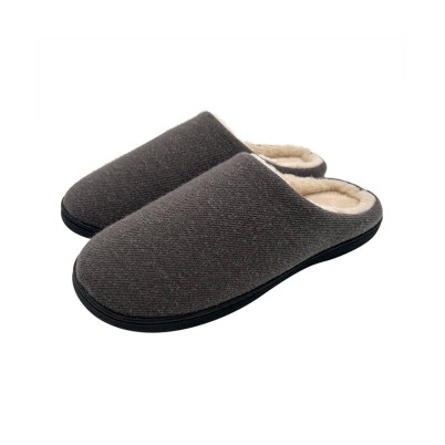 High-quality thick fur-lined slippers with wooden soles.