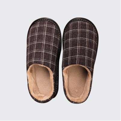 Memory foam indoor closed-toe slippers