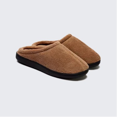 Coral fleece memory foam slippers