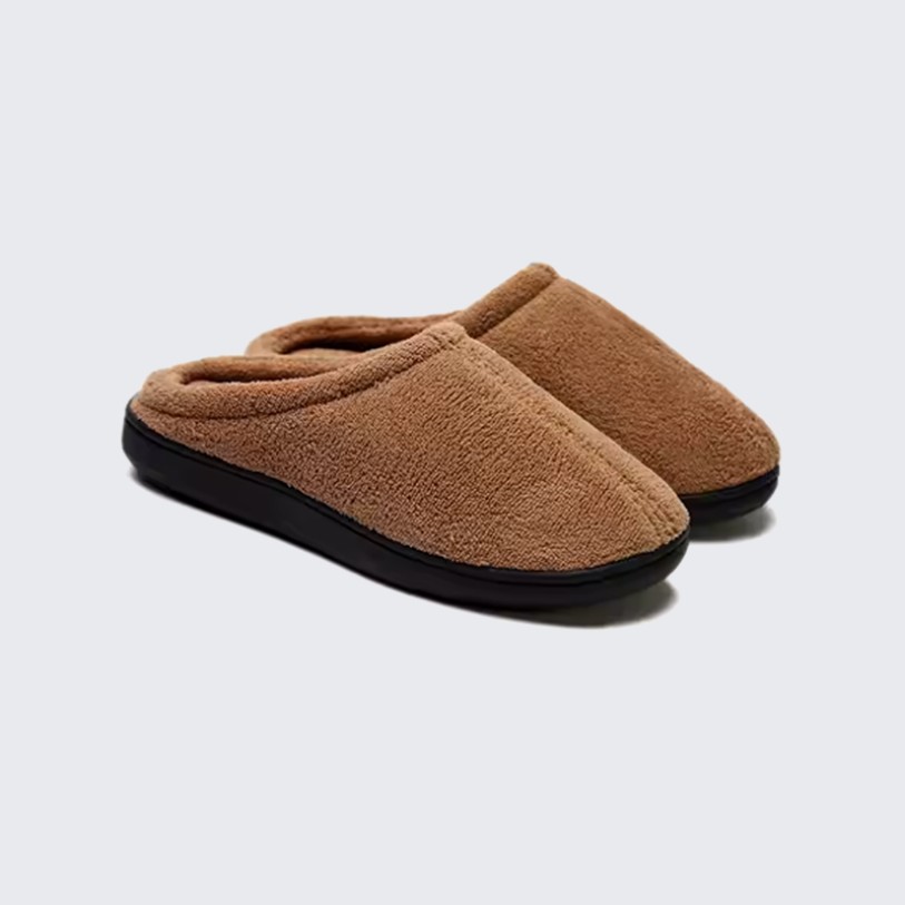 Coral fleece memory foam slippers