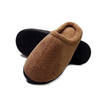 Coral fleece memory foam slippers