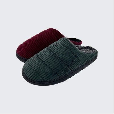 Corduroy memory foam warm slippers