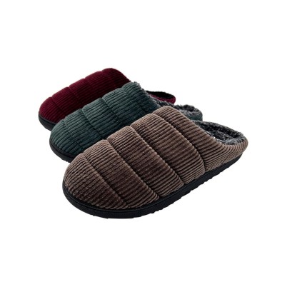 Corduroy memory foam warm slippers