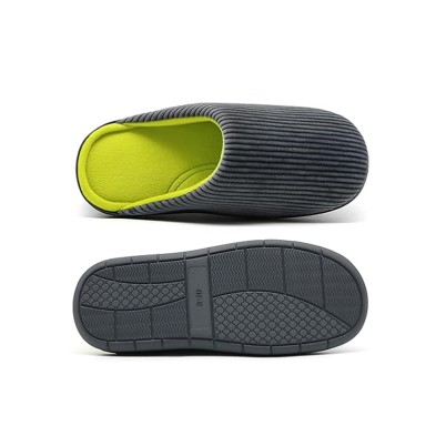 Two-tone comfortable corduroy home slippers