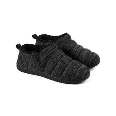 Warm fleece-lined memory foam slippers