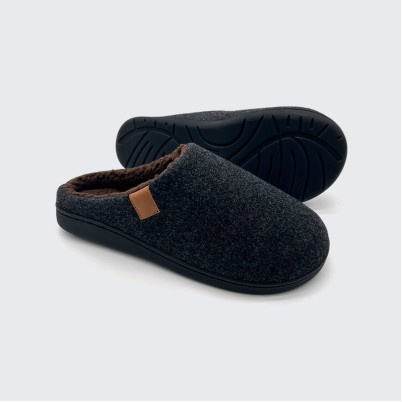 Open-back warm Sherpa fleece memory foam slippers