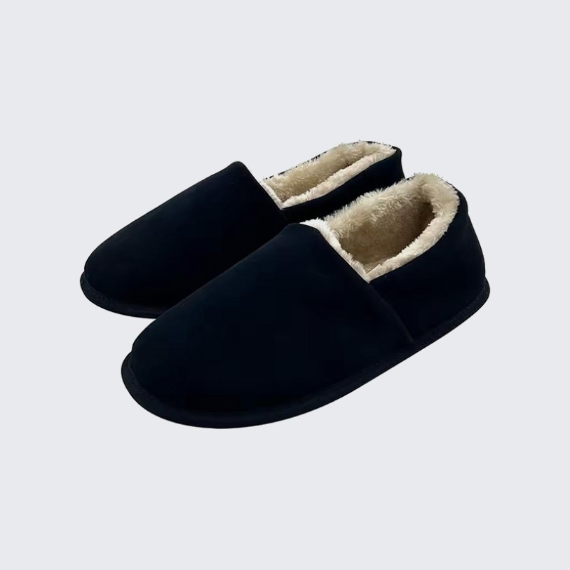 Two-tone memory foam house slippers