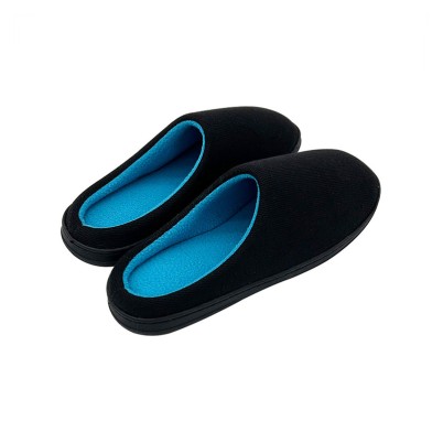 Knitted two-tone memory foam comfortable slippers