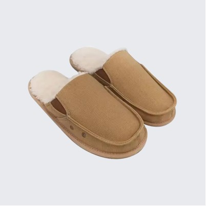 Full-back memory foam canvas slippers