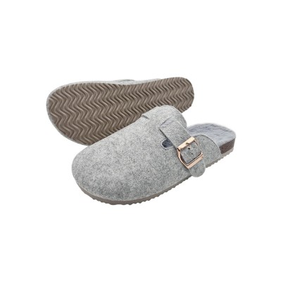 Cork felt mule slippers