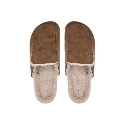 Comfortable soft suede cork mules