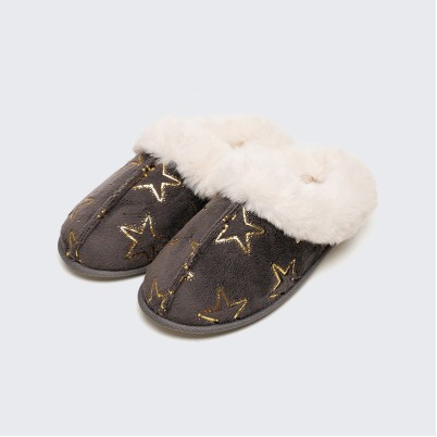 Lightweight memory foam indoor mule slippers