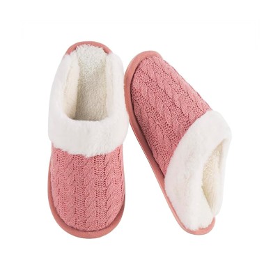 Lightweight and warm cashmere indoor mule slippers