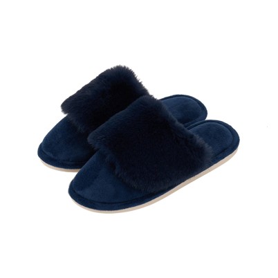 Luxurious fluffy open-toe slippers