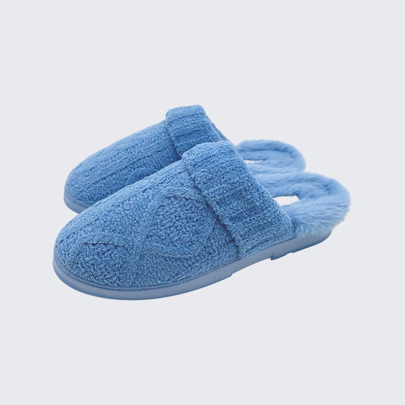 Soft and warm mule-style house slippers