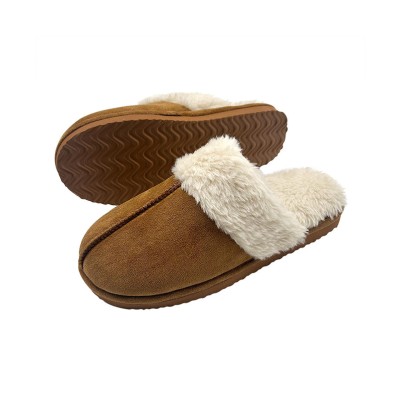 Fleece-lined memory foam house slippers