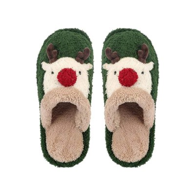 Christmas-themed plush memory foam slippers