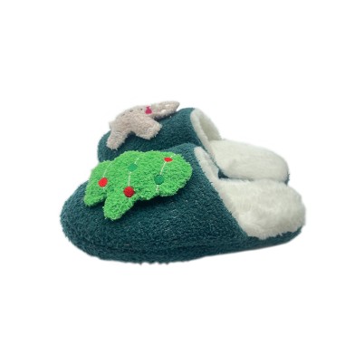 Cartoon plush Christmas memory foam slippers