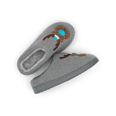 Christmas reindeer plush warm slippers