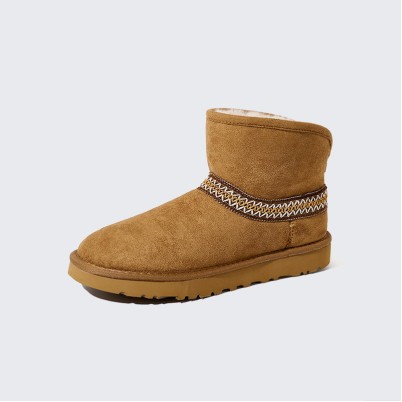 Fur-lined thick-soled warm snow boots