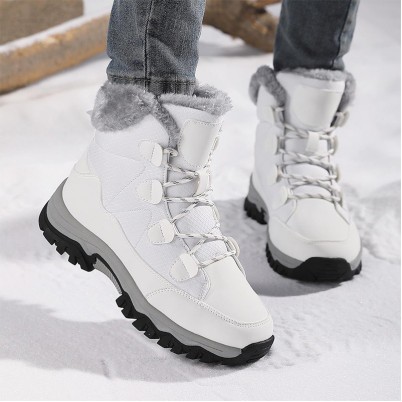 Warm winter hiking and snow boots