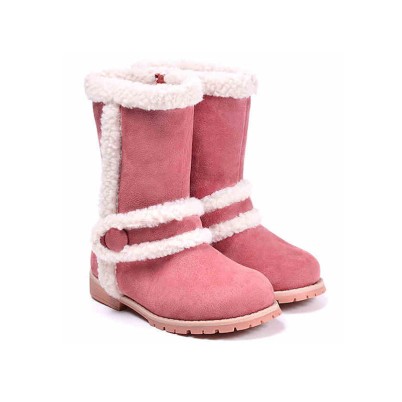Stylish genuine leather warm snow boots for winter