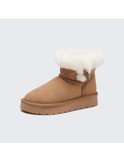 Genuine leather suede sheepskin women's boots