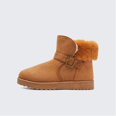 Suede-like non-slip snow boots
