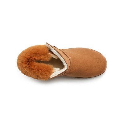 Suede-like non-slip snow boots