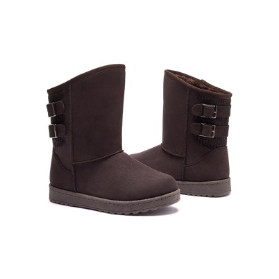Cashmere-lined mid-calf snow boots