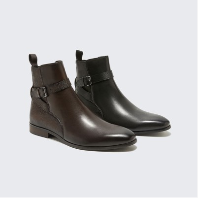 Handmade genuine leather Chelsea ankle boots